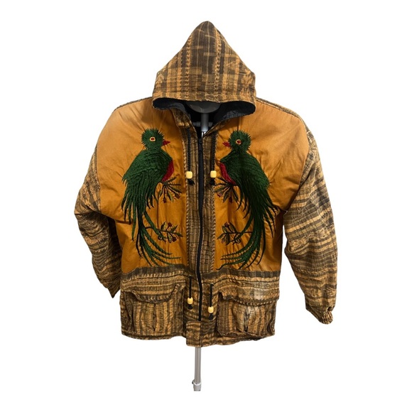 Jackets & Blazers - Vintage | Quetzal Embroidered Brown Plaid
Bomber Jacket